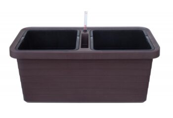 Plastia Samozavlažovací truhlík Berberis DUO, čokoláda, Plastia, 78 cm