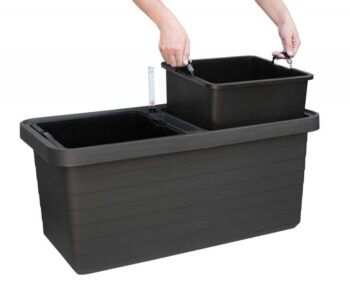 Plastia Samozavlažovací truhlík Berberis DUO, čokoláda, Plastia, 78 cm