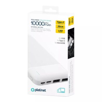 Platinet Power Bank PMPB10W705W 10000mAh biela