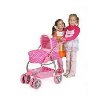 PlayTo Multifunkčný kočík pre bábiky Jasmínka svetlo ružový