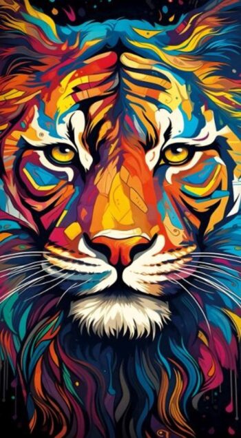 Plážová osuška farebný tiger – exotický motív, rýchloschnúca 100x180 cm