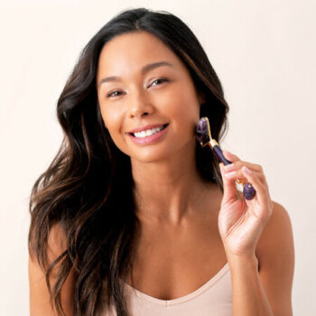 Plum Beauty Masážny valček z ametystu, fialová