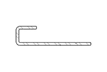Počiatočný a koncový profil 2761, 8x30x3000 mm, TWINSON O-WALL