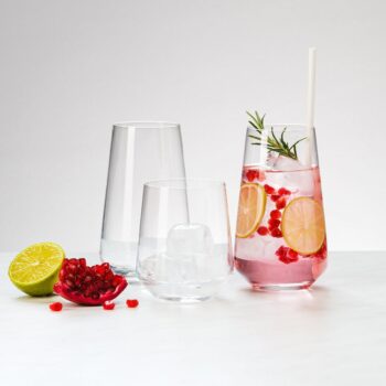 Elegantné poháre Century Glas Lunasol si zamilujete. Ich dizajnový tvar sa stane ozdobou každej domácnosti. Majú laserom orezaný okraj a očaria vás ich výnimočné vlastnosti, ako napríklad krištáľovo čistý lesk, možnosť umývať ich v umývačke riadu bez výčitiek alebo vysoká odolnosť voči nárazom. Poháre sú vyrobené z krištáľového skla META Glass®. META Glass® je registrovaná ochranná známka spoločnosti Sola Switzerland EU. Sklo META Glass®sa postará o to, aby ste si výrobky z neho vychutnávali bez obmedzení.