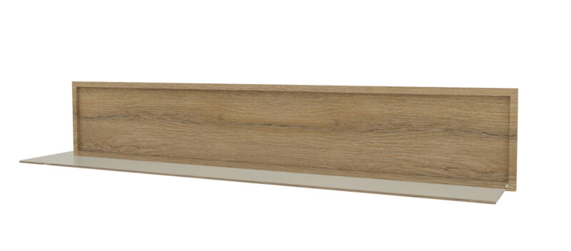 Polica s masívu BIMBO 35, dub dziki/ artisan olej Sektor BIMBO je vytvorený pre náročnejších ľudí, ktorí si chcú kúpiť nadčasový nábytok. Kovové úchyty a nožičky dokonalo ladia s masívnymi dubovými čelami, ktoré dodávajú nábytku elaganciu. Korpus je vyrobený z kvalitnej LTD dosky. Bimbo sa skvelo hodí do miestnosti v akomkoľvek štýle a umožní Vám vytvoriť jedinečnú atmosféru v každom interiéri.Polica BIMBO 35 udrží maximálne 4kg. Polica je vyrobená v kombinácií masív a sklo. Materiál : masív, skloRozmery (ŠxVxH) : 120 x 21 x 21 cmFarebné prevedenie : dub dziki/ artisan olejNábytok je dodávaný v demonte.