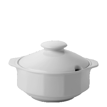 Misa na polievku je vyrobená z porcelánu a má objem 3 litre. Pokrievka má otvor na naberačku.
