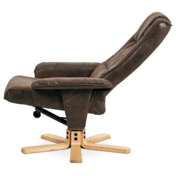 Polohovacie kreslo s podnožkou Vintage BR3, hnedá