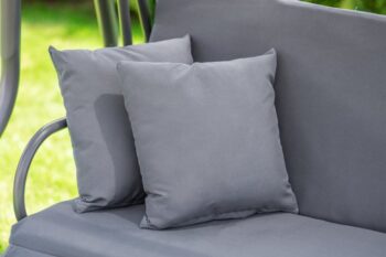 Polohovateľná záhradná hojdačka v sivej farbe