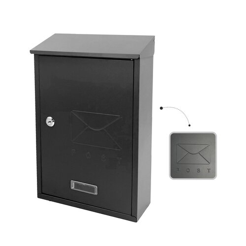 Poštová oceľová schránka Ibis, antracitová Poštová oceľová schránka Ibis, antracitová