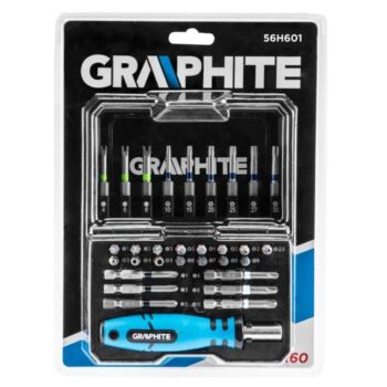Praktická súprava bitov so skrutkovačom 56H602 GRAPHITE