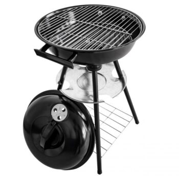 Praktický záhradný gril s ventilačným krytom