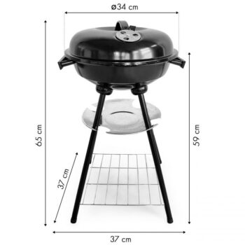 Praktický záhradný gril s ventilačným krytom