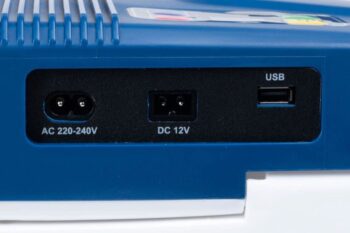 Prenosná turistická chladnička USB 29 l modrá s displejom