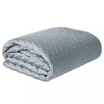 Prešívaný velúrový prehoz na posteľ svetlo modrej farby Šírka: 170 cm | Dĺžka: 210 cm Šírka: 170 cm | Dĺžka: 210 cm