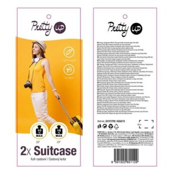 Pretty UP 2dielna sada cestovných kufrov ABS25, antracit