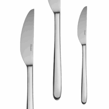 Set príborových nožíkov Basic Alpha ponúka krásny jemný dizajn spoločne s vysokou kvalitou línie Master Chef, ktorú oceníte pri každodennom stolovaní. Čepeľ vyrobená z nehrdzavejúcej ocele 18/0 si poradí s každým sústom. Vhodný do priemyselnej umývačky riadu.