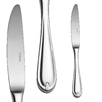 lesklý Spestrite svoje stolovanie znamenitým príborom. Napríklad príborom 7th generation Black Pearl, ktorý zaujme už na prvý pohľad. Jeho rúčku zdobí zaujímavý dekor, vďaka čomu je mimoriadne príťažlivý. Svoje miesto si nájde v modernej, ale nestratí sa ani v tradičnej domácnosti. Set obsahuje: 6× lyžica 6× nôž 6× vidlička 6× lyžička na kávu
