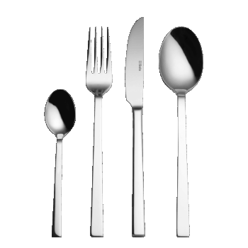 Moderný príborový set Beta sa vyznačuje vysokou kvalitou. Vďaka svojmu minimalistickému dizajnu zapadne do každého typu interiéru. - 6× lyžica - 6× nôž - 6× vidlička - 6× lyžička na kávu
