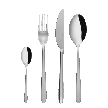 lesklý Štýlové, a napriek tomu cenovo dostupné Callisto ponúka nadčasový, minimalistický dizajn. Tento model je ideálnym riešením pre dnešné vysoké nároky každej domácnosti. Set obsahuje: - 6x lyžica - 6x nôž - 6x vidlička - 6x lyžička na kávu