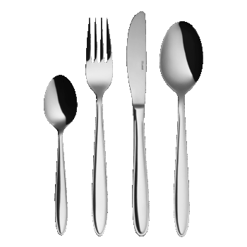 lesklý Lesklý príborový set Pronto z rady Lusol sa vyznačuje klasickým dizajnom. Pronto splní bežné požiadavky každej domácnosti. Set obsahuje: 6x lyžica 6x vidlička 6x nôž 6x lyžička na kávu