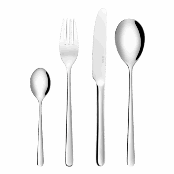 lesklý   Príborový set City z rady Master Chef je vysoko kvalitný sortiment, ktorý bol vyvinutý pre náročných zákazníkov. Táto línia zahŕňa kompletný sortiment servírovania. Jednoduché čisté línie sa hodia do každého typu interiéru. Set obsahuje: -12× lyžica -12× nôž -12× vidlička -12× lyžička na kávu -12× vidlička na múčnik -12× mocca lyžička
