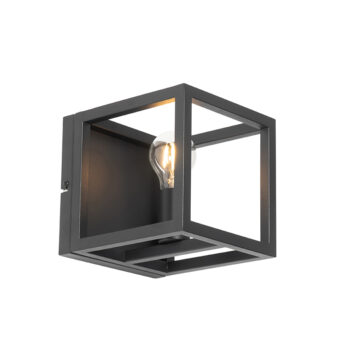 Priemyselná nástenná lampa čierna - Cage