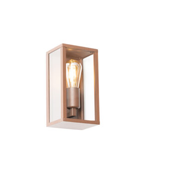 Priemyselná nástenná lampa hrdzavohnedá 26 cm IP44 - Charlois