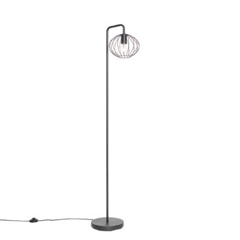 Priemyselná stojaca lampa čierna 23 cm - Margarita