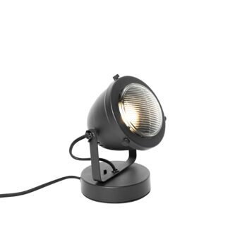 Priemyselná stolná lampa čierna 18 cm - Emado