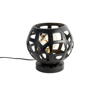 Priemyselná stolná lampa čierna - Bobby