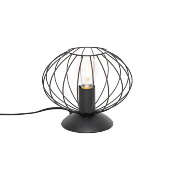 Priemyselná stolná lampa čierna - Margarita