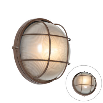 Priemyselná vonkajšia nástenná lampa hrdzavohnedá IP44 - Hanneke