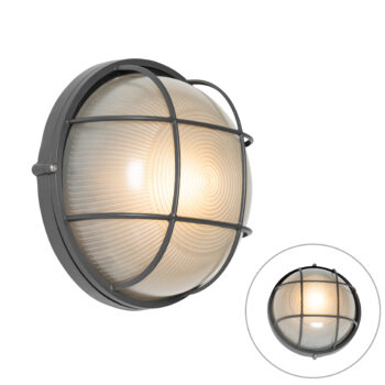 Priemyselná vonkajšia nástenná lampa tmavosivá IP44 - Hanneke