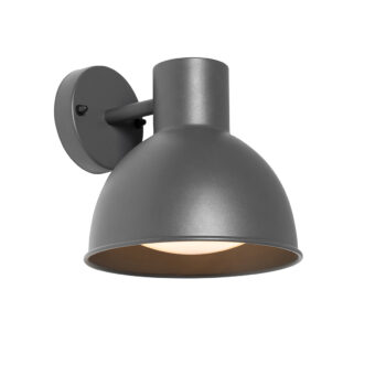 Priemyselná vonkajšia nástenná lampa tmavosivá okrúhla IP44 - Natas