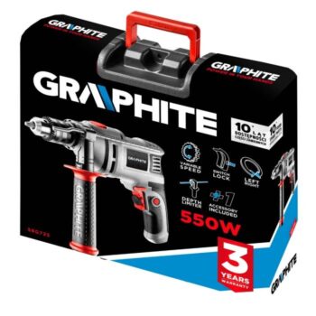 Príklepová vŕtačka s výkonom 550W, 58G725 GRAPHITE