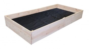 Prírodný vyvýšený drevený záhon 240 x 80 x 27 cm