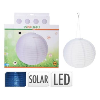 ProGarden Solárne závesné LED svietidlo Ball, pr. 40 cm, teplá biela