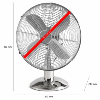 ProfiCare VL 3062 kovový stolný ventilátor, 25 cm