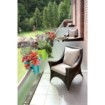 Prosperplast Kvetináč na zábradlie Lofly Railing fuchsiová, 24,5 cm, 24,5 cm