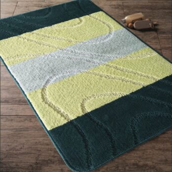 Protišmykové koberčeky zelenej farby do kúpeľne Šírka: 50 cm | Dĺžka: 80 cm
