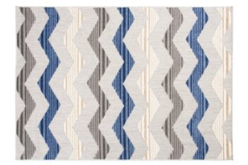 Pruhovaný terasový koberec sivej farby Šírka: 140 cm | Dĺžka: 200 cm