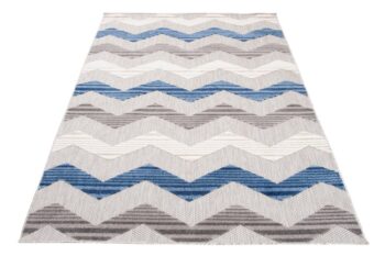 Pruhovaný terasový koberec sivej farby Šírka: 140 cm | Dĺžka: 200 cm