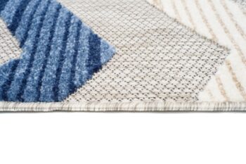 Pruhovaný terasový koberec sivej farby Šírka: 160 cm | Dĺžka: 230 cm