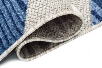 Pruhovaný terasový koberec sivej farby Šírka: 160 cm | Dĺžka: 230 cm