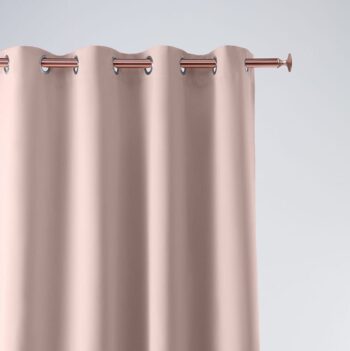 Púdrový záves Aura so zavesením na strieborné kruhy 180 x 250 cm