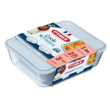 Pyrex Súprava sklenených dóz 2 ks, 1,5 l + 2,6 l