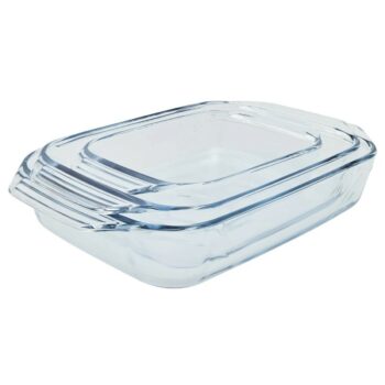 Pyrex Súprava sklenených pekáčov 3 ks, 1,4 l + 3 l + 4 l