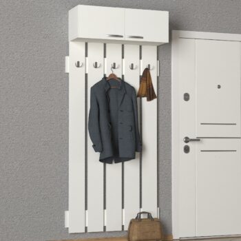 Závesný vysoký vešiak vás očarí svojim minimalistickým dizajnom a priaznivou cenou. Je v jednoduchom prevedení.Je vyrobený z kvalitných LTD dosiek, ktoré sú nenáročné na údržbu. Ich hrúbka: 18 mm. Nábytok je ohraničený kvalitnou PVC hranou.Farebné prevedenie: bielaROZMERY:Šírka: 96 cmVýška: 210 cmHĺbka: 31,4 cmDodávame v demontovanom stave.