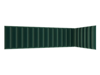 NABBI Quito obdĺžnikový čalúnený panel na stenu 15x60 cm tmavozelená – Obrázok 5