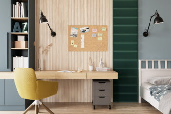 NABBI Quito obdĺžnikový čalúnený panel na stenu 20x50 cm tmavozelená – Obrázok 5